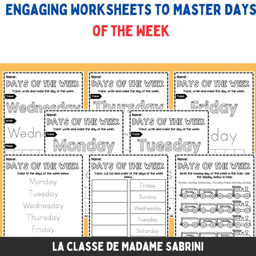 Fun-filled learning: Engage your little ones with Days of the Week Worksheets for Kindergarten